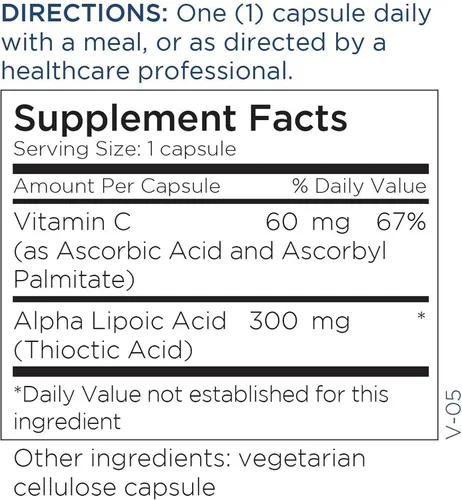 Vista 5 de Metabolic Maintenance Ácido alfa lipoico de 300 mg – Suplemento de ALA, ácido alfa-lipoico antioxidante para mujeres y hombres, apoyo a la salud
