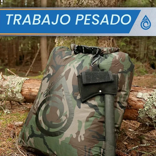 Vista 3 de AquaQuest Rogue Dry Bag – 10L Olive Drab – 100% impermeable Roll Top – Survival Dry Bag