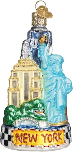 Vista 41 de Old World Christmas - Adorno de bebé blanco de un solo pieza de vidrio soplado para árbol de Navidad, decoración festiva hecha a mano, colección