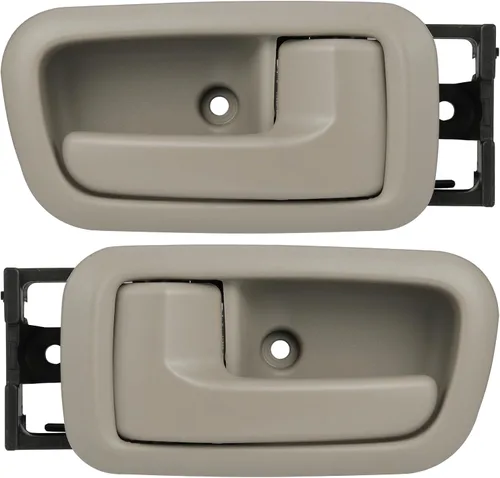 Vista 9 de Juego de 4 tiradores para puerta interior con bisel (gris claro) Compatible con Toyota Tundra 2000-2006 (solo cabinas estándar/extendidas), lado
