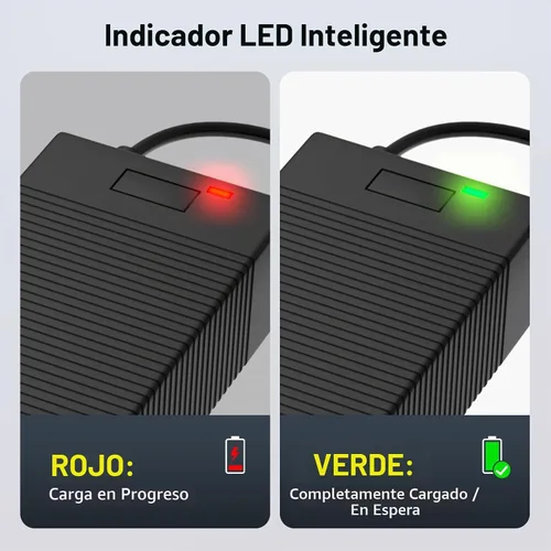 Vista 3 de Cargador de batería de litio de 24 V, adaptador de corriente universal de 29.4 V 2 A para batería de iones de litio 7S 24V con conector de CC