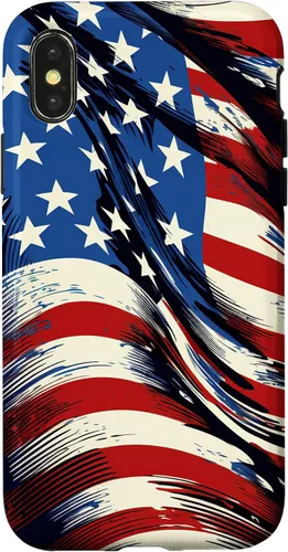 Vista 5 de iPhone 16 Cool USA Flag - Estados Unidos de América - Funda de diseño patriótico