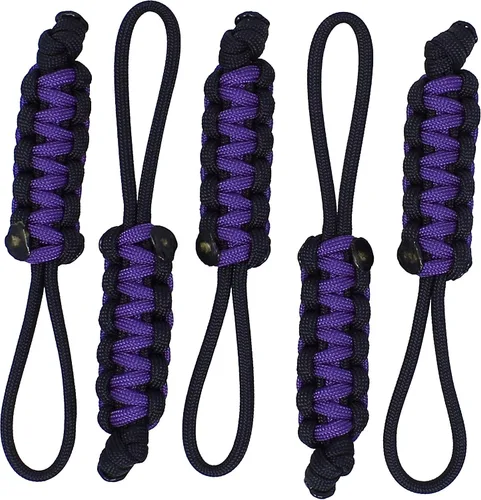 Vista 18 de BubbasGarageTv - Tiradores de cremallera de paracord grandes y resistentes (negro)