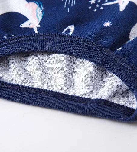 Vista 4 de Boboking Ropa interior suave de algodón para niñas pequeñas Gris Blanco Amarillo Azul claro Azul real