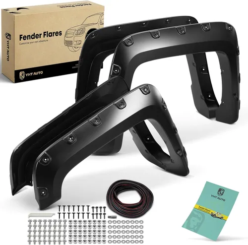 Vista 12 de Guardabarros YHTAUTO estilo remachado con pernos de bolsillo para Sierra 1500 2007-2013 Compatible with GMC Sierra 1500