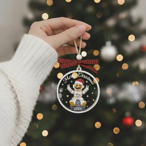 Vista 4 de Adorno de astronauta – Adornos de Navidad de astronautas – Adornos espaciales – Adornos de espacios para niños y niñas, regalos del espacio exterior