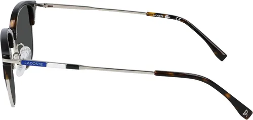 Vista 3 de Lacoste Gafas de sol grises ovaladas para hombre L106SND 045 52, plateado