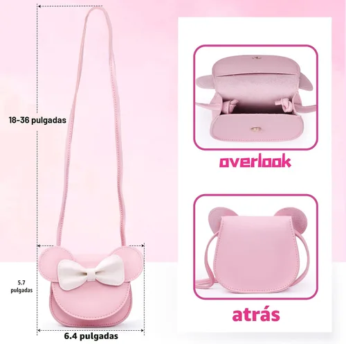 Vista 5 de Bolso de niña para juego de simulación con juguetes de maquillaje, juguetes de bolso para niñas pequeñas de 3, 4, 5, 6, 7 años de regalo, bolso