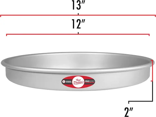 Vista 3 de Fat Daddio's PRD - Set de bandejas para hornear de alumino anodizado, 2" (5 cm) de profundidad, Plateado