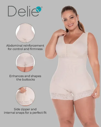 Vista 5 de FAJAS DISENOS D'PRADA Faja Colombiana 053 - Body de alta compresión para control de abdomen, ropa de compresión