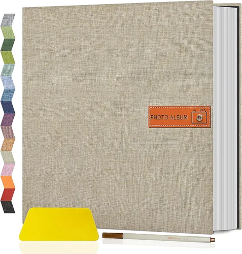 Vista 52 de Popotop Álbum de fotos grande autoadhesivo 4x6 5x7 8x10 Álbum de recortes DIY Libro de imágenes, Regalos para mamá, familia, bebé y boda