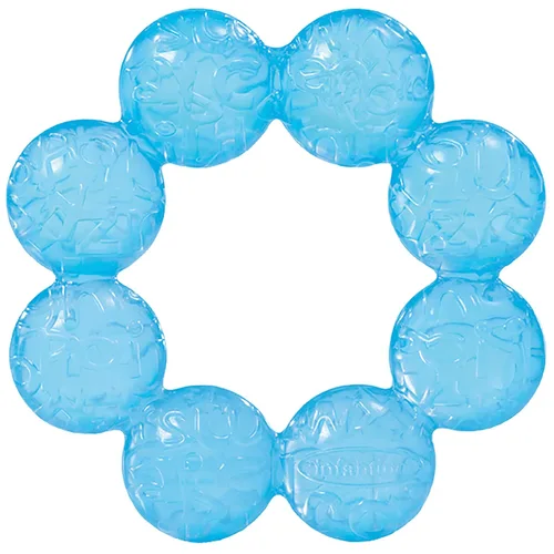 Vista 4 de Infantino Mordedores de Agua – Exploración Sensorial, Dentición, Alivio de Encías Doloridas con Enfriamiento y Masaje, Lima y Azul, Pack de 3