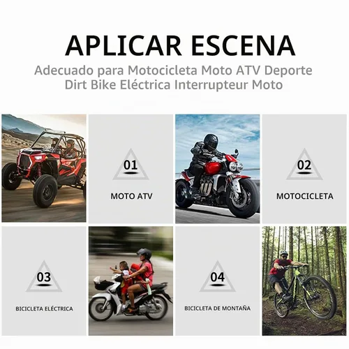 Vista 8 de Interruptor derecho de motocicleta de 12 V, 7/8" 22 mm, para montaje en manillar, interruptor de luz antiniebla, bocina, encendido y apagado
