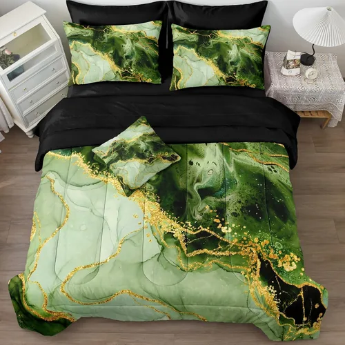 Vista 33 de Juego de edredón de sol y luna negro, juego de ropa de cama boho, ropa de cama de galaxia celestial y espacio estrellado, edredón mandala exótico