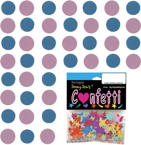 Vista 231 de Confetti Circle 1/4" Negro, Azul Marino Combo - 2 bolsas de media onza (1 oz) (8550/9971)