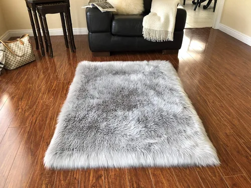Vista 31 de LAMBZY Alfombra rectangular de piel de oveja sintética, súper suave, hipoalergénica, de felpa, lujosa alfombra de felpa sedosa para dormitorios