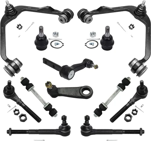 Vista 44 de Detroit Axle – 12 brazos de control superiores e inferiores delanteros con rótulas, barras de unión exteriores e interiores con topes, barras