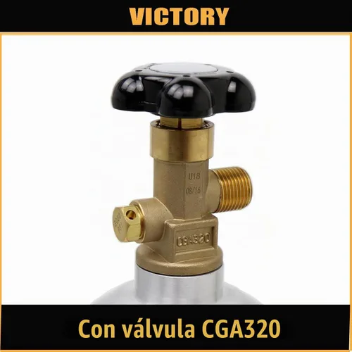 Vista 4 de Victory Cilindro de aluminio del tanque del CO2 de 5lb con la válvula CGA320