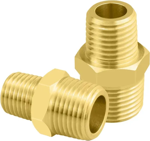 Vista 8 de SDTC Tech Paquete de 2 conectores de rosca macho NPT de 1/2 pulgada a rosca macho NPT de 1/2 pulgada, adaptador reductor de rosca macho NPT de 1/2