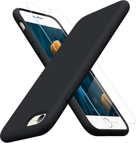 Vista 120 de Miracase Funda ultradelgada diseñada para iPhone SE 2022 (3ª generación)/iPhone SE 2020 (2ª generación)/iPhone 7/iPhone 8 con protector de pantalla