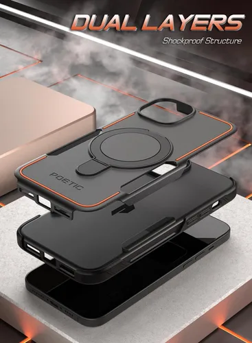 Vista 2 de Poetic Neon MagPro - Funda diseñada para iPhone 15 5G de 6.1 pulgadas, [compatible con MagSafe] de doble capa, resistente, resistente, a prueba