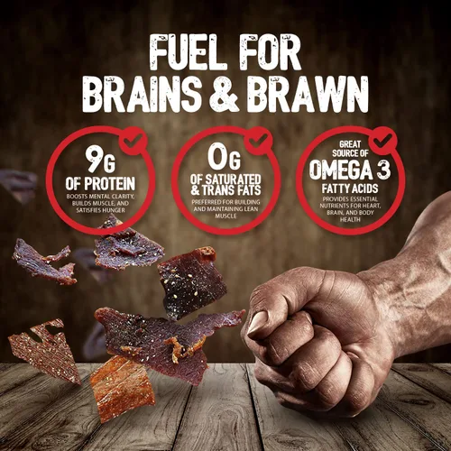 Vista 5 de Kaimana Ahi Atún Jerky, chile hawaiano, 2 onzas, capturado en la naturaleza, alto en Omega 3, totalmente natural, fabricado en los Estados Unidos