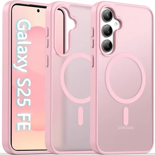 Vista 112 de Oterkin Funda magnética para Samsung Galaxy A17 mate, funda de teléfono A17 compatible con MagSafe esmerilada, translúcida, a prueba de golpes Negro