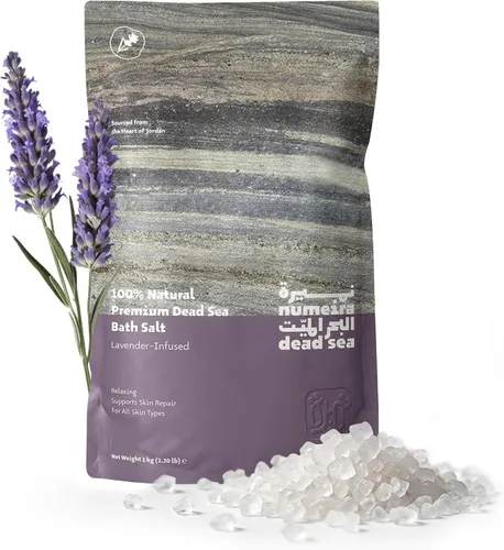 Vista 13 de Sales del Mar Muerto para remojar, relajante baño de sal para rejuvenecimiento corporal, sales minerales naturales, sales de baño gruesas del mar