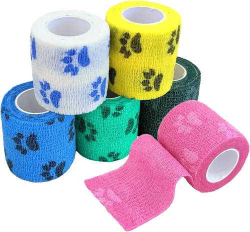 Vista 13 de Vendaje autoadhesivo para veterinario, cinta médica de primeros auxilios para muñecas, tobillos, dedos, ideal para deportes y actividades diarias