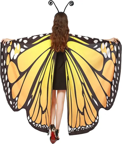 Vista 2 de Disfraz de Halloween para mujer con alas de mariposa, accesorio de hada