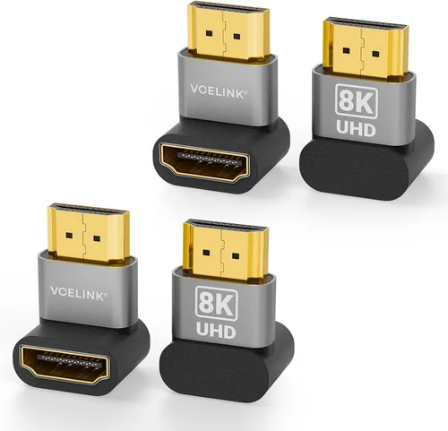 Vista 10 de VCELINK 10K 8K HDMI 2.1 Adaptador de ángulo recto para TV montado 48Gbps