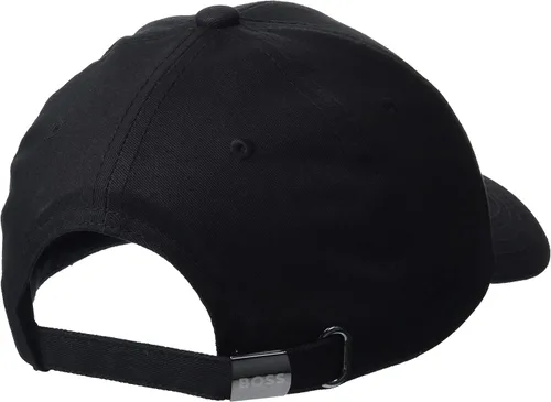 Vista 2 de BOSS Sombrero de sarga de algodón con logotipo curvado para hombre