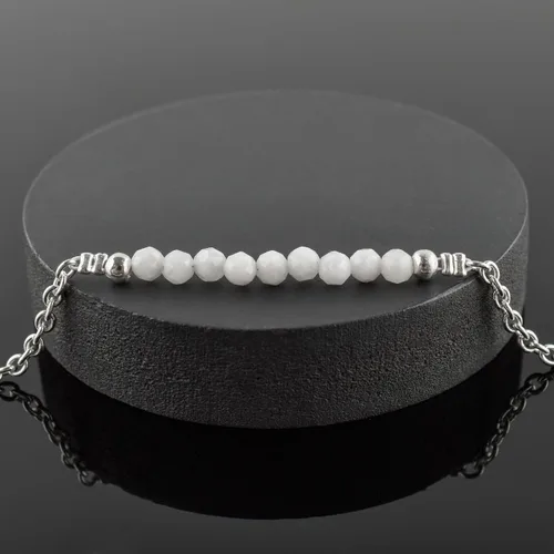 Vista 84 de YANARA Pulsera de tobillo para mujer, piedra de nacimiento natural, cuentas de piedras preciosas, tobillera delicada hecha a mano de 9 pulgadas +