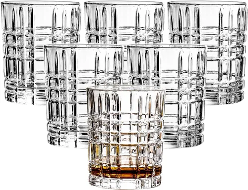 Vista 9 de Old Fashioned - Vasos de cóctel – Juego de 6 vasos de whisky – Vodka Bourbon Scotch Liquor – Juego de vasos de bar de 10 onzas