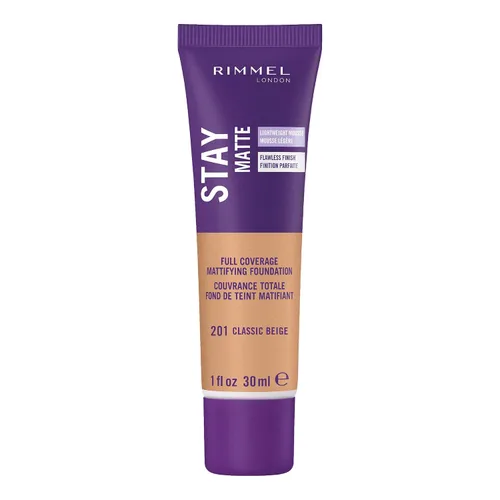 Vista 23 de 3 x Rimmel London Stay Matte - Base líquida mousse mate 30ml - 201 Beige clásico