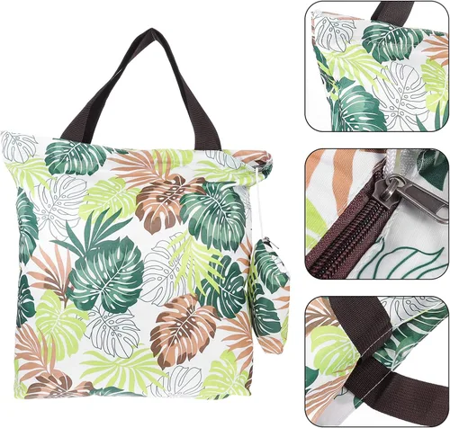 Vista 9 de Bolsa de mano portátil con cremallera Oxford de tela impermeable para mujeres (color surtido) bonita bolsa de uso diario portátil