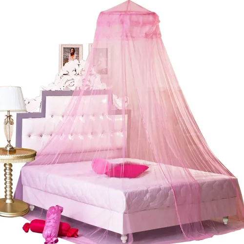 Vista 10 de BCBYou - Dosel de cama de princesa, mosquitero de encaje redondo, cúpula para cuna, cama individual, doble y queen, con gancho de techo jumbo