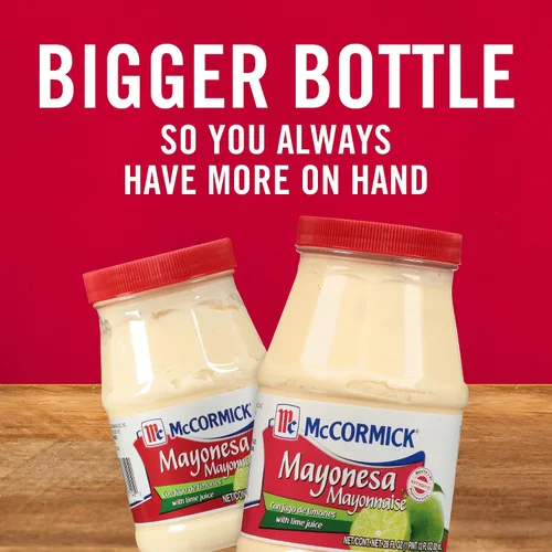 Vista 4 de McCormick Mayonesa (mayonesa) con jugo de lima, producto auténtico de México, para añadir sabor cremoso a mayonesa con lima picante a sándwiches