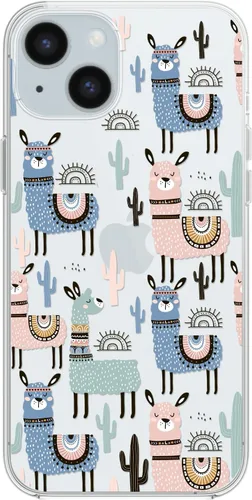 Vista 15 de Blingy's Funda para iPhone 15, divertido estilo plátano, lindo patrón de frutas tropicales, diseño de dibujos animados, funda protectora