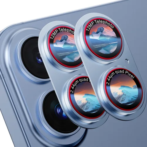 Vista 13 de HelloDeere - Protector de lente de cámara de vidrio templado de alta alúmina 9H para iPhone 17, grado militar, inastillable con fuerte absorción