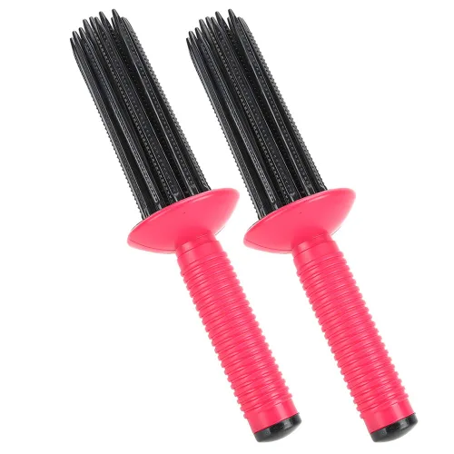 Vista 2 de Rizador de pelo profesional 17 dientes peine rizador de pelo peine antideslizante rizado levantador de pelo herramienta portátil rizador varita
