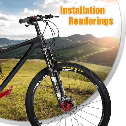 Vista 8 de BUCKLOS Horquilla MTB de Suspensión de Aire de 120mm para Viaje, 26/27.5/29, Ajuste de Rebote 1 1/8 Tubo Recto/Conico QR 9mm, Bloqueo Manual/Remoto