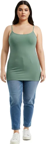 Vista 315 de Emmalise Camisola larga casual básica para mujer, con tirantes ajustables, top en capas