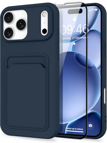 Vista 101 de MZELQ Compatible con iPhone 11 Funda TPU Soporte para Tarjetas Cubierta de Billetera, Protección de Cámara + Protector de Pantalla Funda Suave