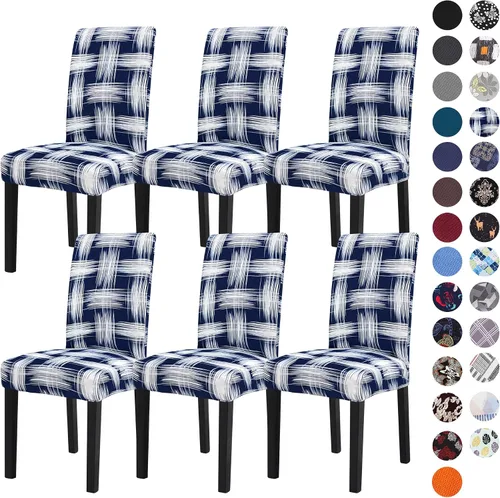 Vista 37 de Sufdari Juego de 2 fundas para sillas de comedor, fundas para sillas de cocina, fundas para sillas Parsons, protectores de sillas de elastano