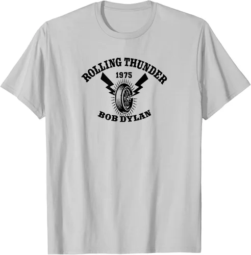 Vista 19 de Bob Dylan - Camiseta Rolling Thunder S Gris Oscuro