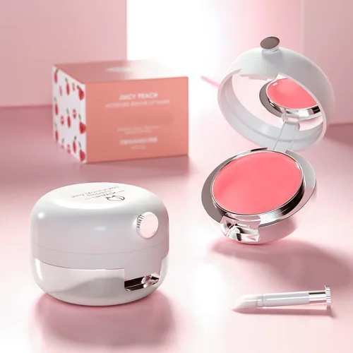 Vista 3 de Máscara de labios para dormir con membrana nocturna, Kiss Pony Cherry Jelly Sleeping Lip Film, bálsamo labial hidratante reparador (1 unidad)