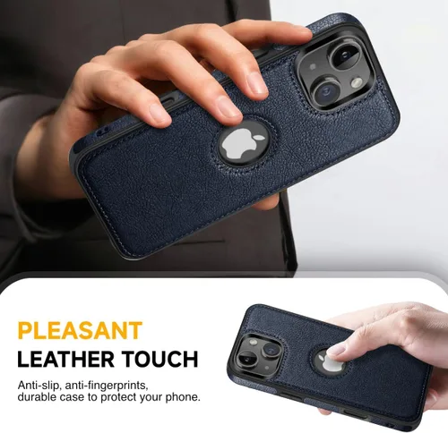 Vista 3 de Funda protectora de cuero de lujo con diseño único para iPhone 13 Mini, antideslizante, resistente a los arañazos, ultra delgada, funda protectora