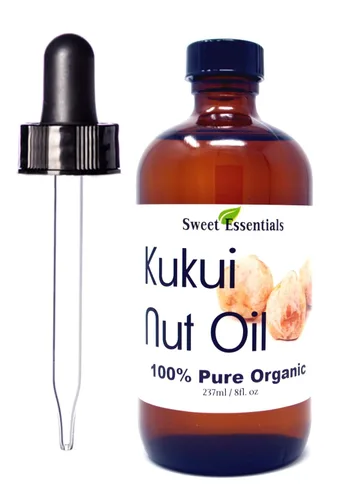Vista 7 de Sweet Essentials - Aceite de nueces Kukui 100% orgánico, varios tamaños, 100% puro, prensado en frío, hidratante natural para la piel, el cabello