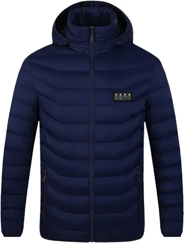 Vista 4 de Chaqueta térmica para hombres y mujeres, carga USB, 19 zonas de calefacción, calentador de cuerpo eléctrico, abrigo con capucha, cálido para invierno